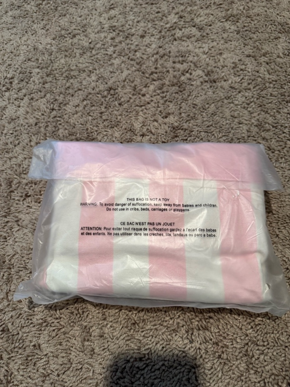 Victoria's Secret Heritage Stripe Rope Handle Tote Bag - Picture 6 of 10